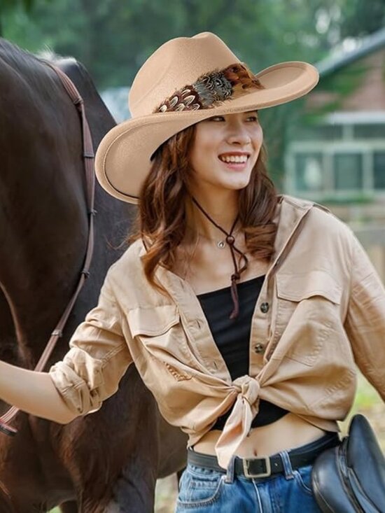 Accessories - Feather Cowboy Western Hat Band
